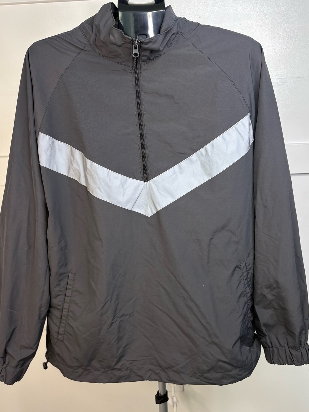 Original Use Charcoal Windbreaker with White Chevron